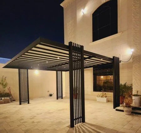 حداد مظلات سواتر هناجر برجولات جلسات