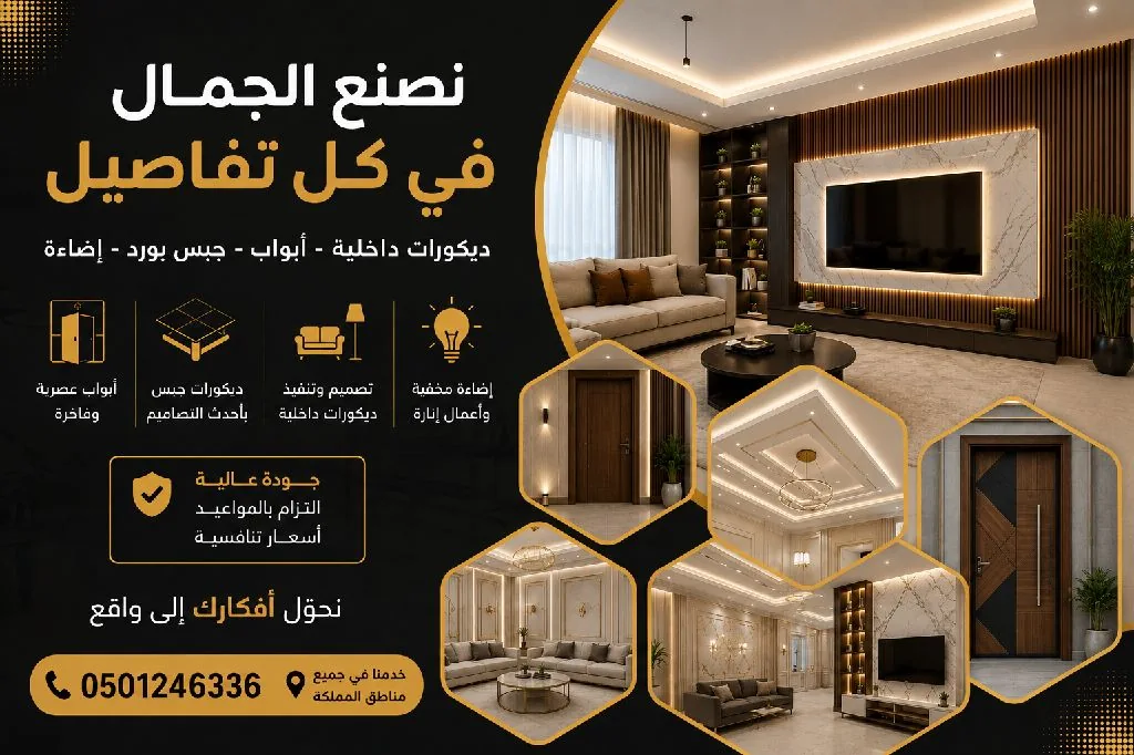 ديكورات وتشطيبات بأفضل الأسعار والجودة